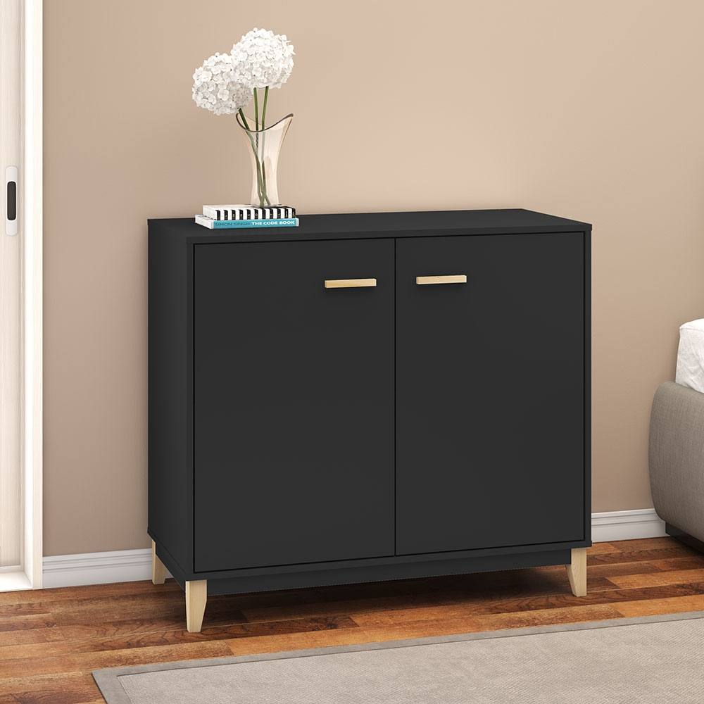 Armário Balcão Multiuso 2 Portas LE 6009 Preto